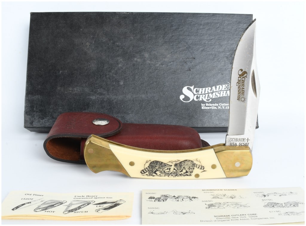 Schrade USA SC507 Scrimshaw Series Lockback Pocket Knife (1 of 5)