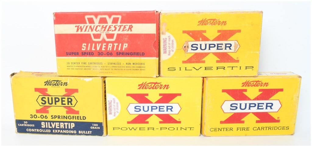 A Lot of 93 Winchester and Western .30-06 Springfield Ammunition Cartridges and Cases (1 of 3)
