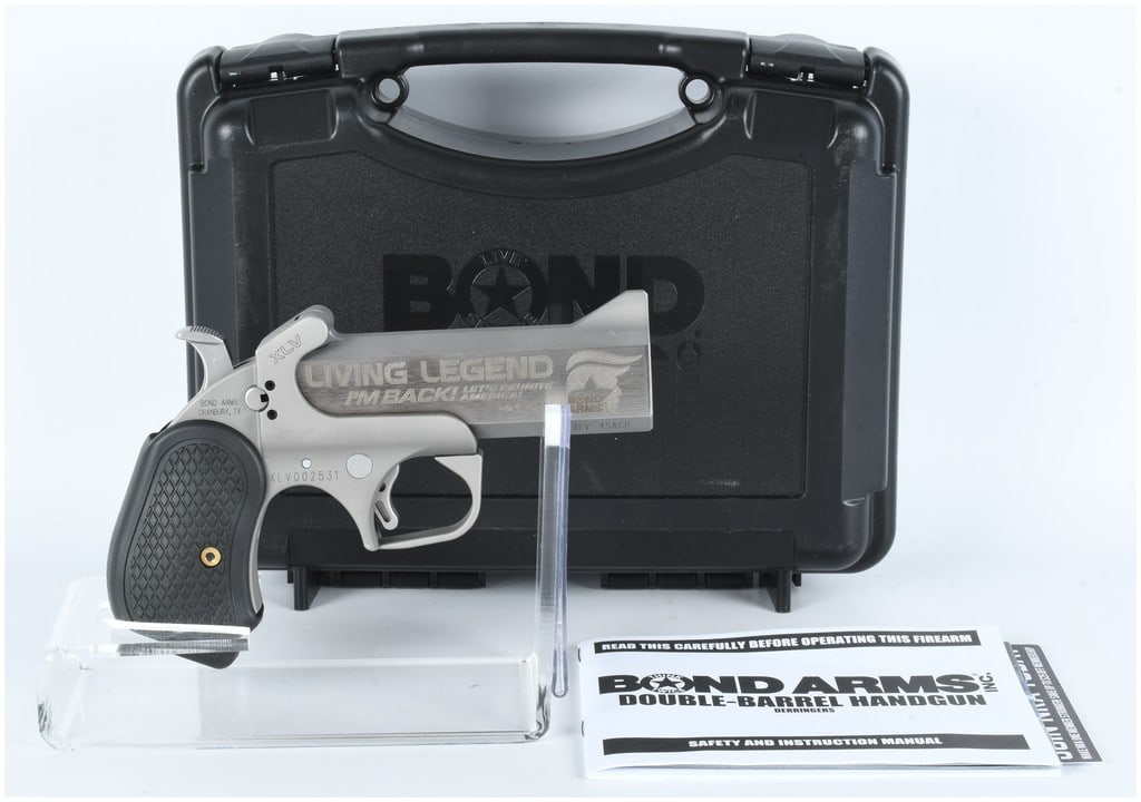 Bond Arms Living Legend XLV Double-Barrel Break-Action Derringer .45 ACP with 4.25 Inch Barrel (1 of 15)