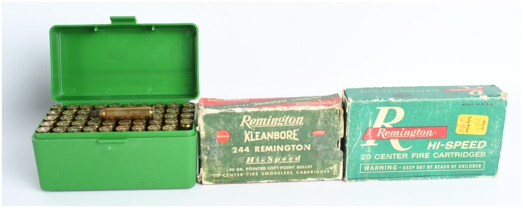A Lot of 79 Remington and Winchester-Western Centerfire Rifle Ammunition .244 Remington and 6mm (1 of 4)