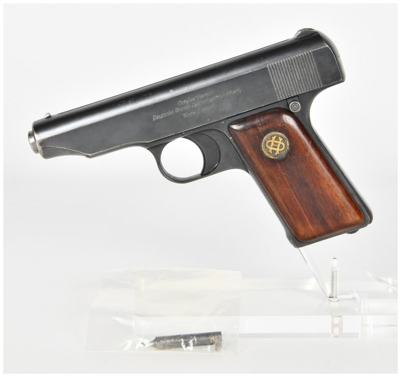 Deutsche Werke Ortgies Semi-Automatic Pistol 7.65mm with 3.4 Inch Barrel (1 of 17)