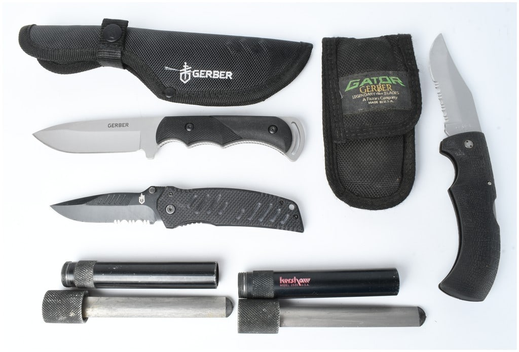 A Collection of Gerber Knives and Kershaw Sharpening Tools (1 of 5)