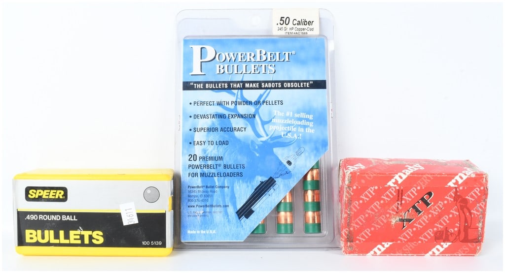 A Trio of Packages Containing .500 S&W Bullet Tips, .44 Caliber Bullet Tips, and .50 Caliber (1 of 6)
