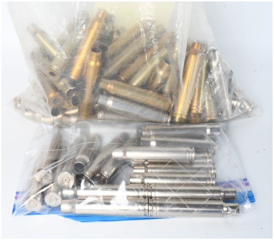 A Lot of 73 Spent .338 Winchester Magnum Rifle Cartridge Casings (1 of 4)