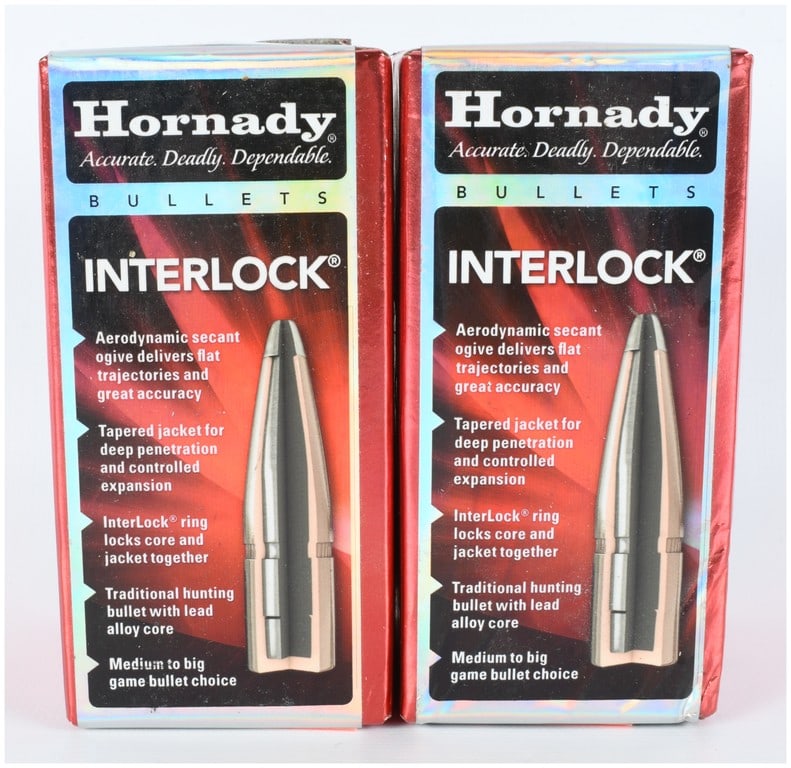 A Pair of Hornady InterLock Reloading Bullets .25 Caliber 117 Grain Round Nose (1 of 2)