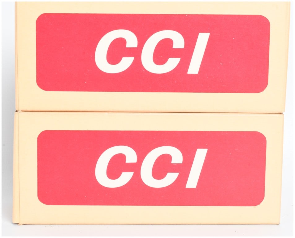 CCI No. 300 Large Pistol Primers 2000 Count: This lot consists of a lot of 2000 CCI No. 300 Large Pistol Primers intended for ammunition reloading. The collection is contained within two primary cardboard boxes, each marked with the number 1000