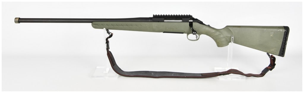 Ruger American Predator Bolt Action Rifle .243 Winchester with 22 Inch Barrel: This Ruger American Predator is a bolt-action rifle chambered in .243 Winchester designed for hunting and target applications. It features a 22-inch matte black barrel with a threaded muzzle currently
