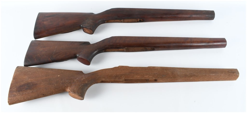 A Trio of Wooden Bolt Action Rifle Stocks (1 of 4)