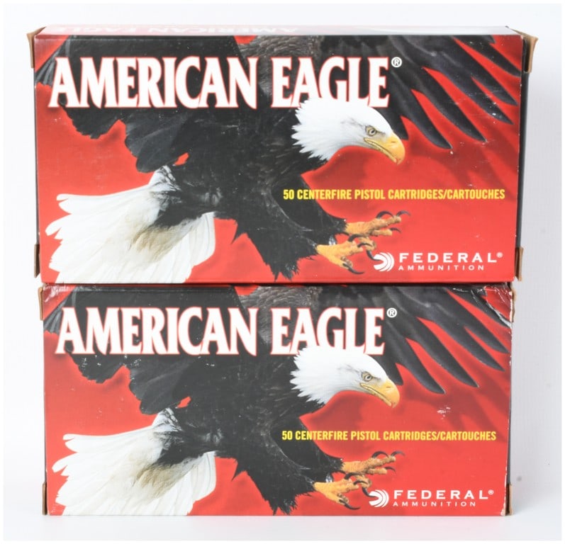 A Lot of 100 Federal American Eagle Ammunition .40 S&W 180 Grain FMJ (1 of 3)