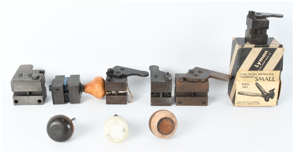 A Collection of 9 Lyman RCBS and SAECO Bullet Mold Blocks and Reloading Tools (1 of 7)