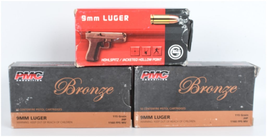 A Lot of 130 Rounds of PMC Bronze and Geco 9mm Luger Ammunition (1 of 4)