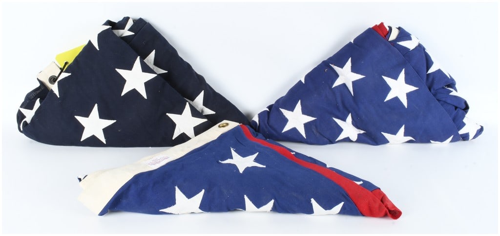 Three Valley Forge Flag Co. Cotton Bunting United States Memorial Flags (1 of 5)