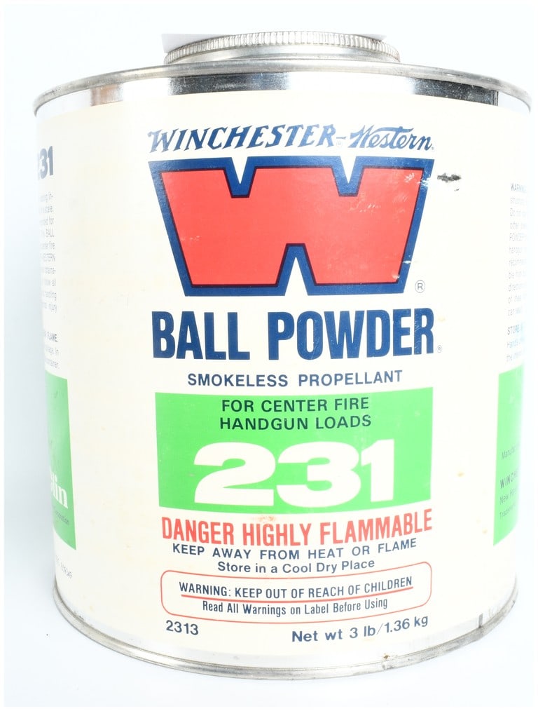 Winchester-Western 231 Ball Powder Smokeless Propellant 3 lb Canister (1 of 2)