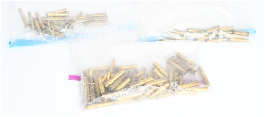 A Lot of 100 Winchester and Remington .22 Hornet Brass Ammunition Casings (1 of 3)