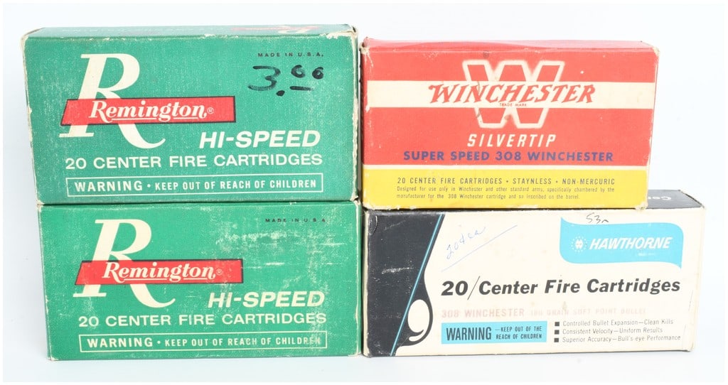 A Lot of 61 Cartridges of .308 Winchester Centerfire Ammunition (1 of 4)