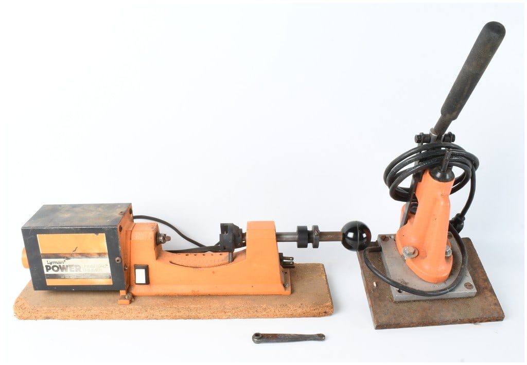 A Group of Lyman Ammunition Reloading Tools Including a Universal Power Case Trimmer and Press (1 of 5)