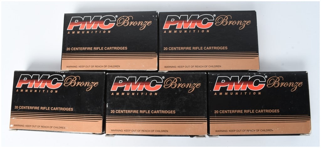 A Lot of 100 Rounds PMC Bronze Ammunition .223 Remington (1 of 3)