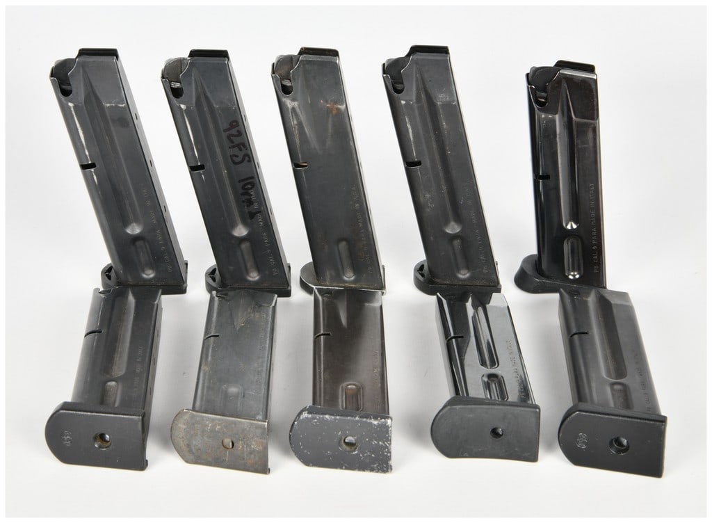 A Collection of 10 Beretta 92 Series Semi-Automatic Pistol Magazines 9mm (1 of 3)
