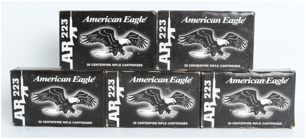 Federal American Eagle 100 Rounds .223 Remington 55 Grain FMJ Ammunition (1 of 2)