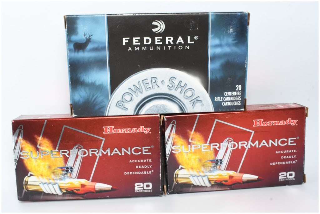 A Lot of 60 Cartridges of 6mm Remington Ammunition: This lot consists of 60 centerfire rifle cartridges chambered in 6mm Remington produced by two well-known manufacturers. Included is one 20-round box of Federal Ammunition Power-Shok featuring 100-gra