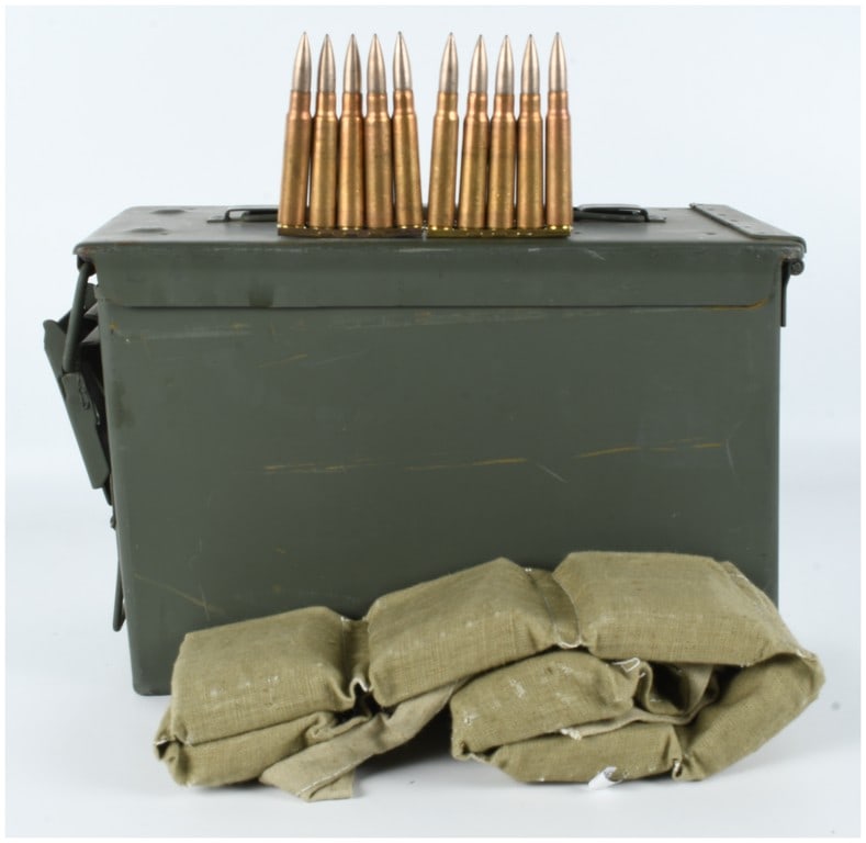 A Lot of 434 Rounds of Turkish 8mm Mauser Ammunition with Ammo Can and Bandolier (1 of 6)
