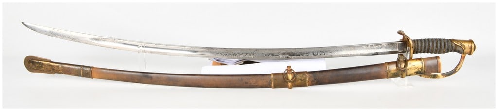 U.S. Civil War Ames Manufacturing Company Model 1860 Cavalry Officer's Saber and Scabbard with (1 of 20)