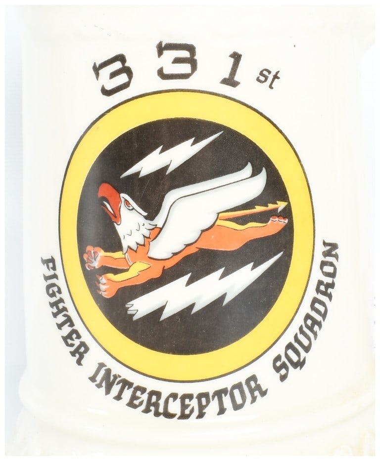 One Cold War USAF 331st Fighter-Interceptor Squadron Commemorative Ceramic Beer Stein by Balfour (1 of 4)