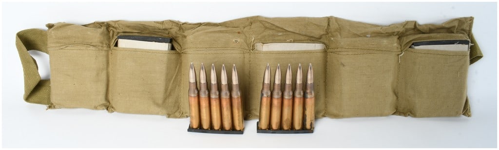 A Lot of 60 Rounds of .30-06 Springfield Ammunition on Stripper Clips with Bandolier (1 of 2)