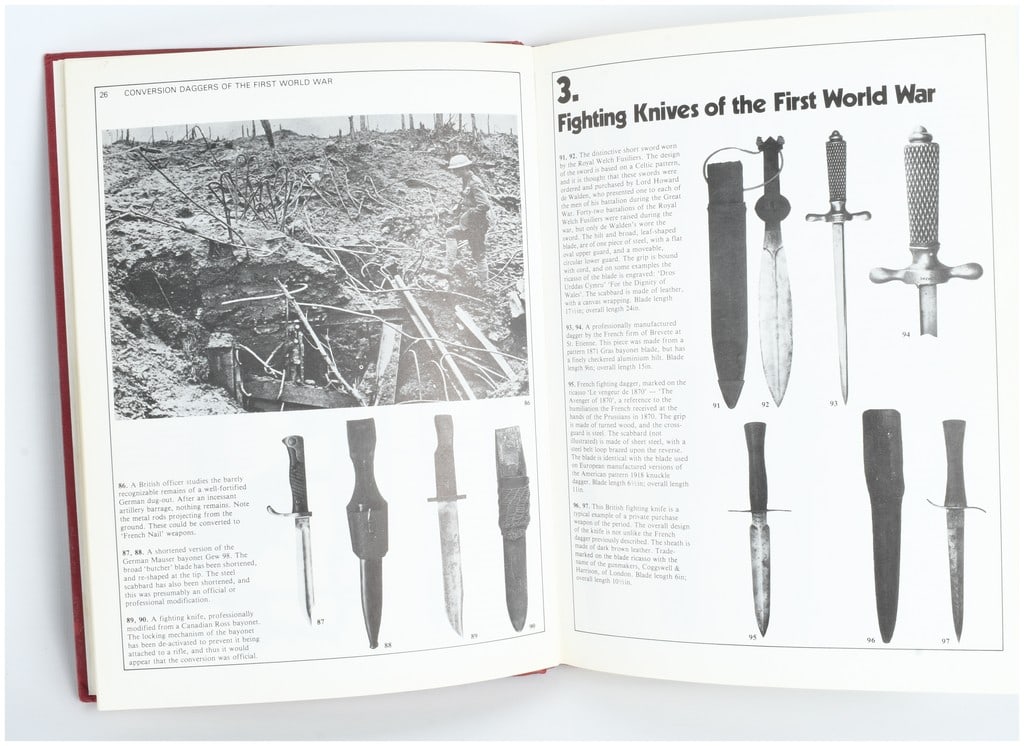 Fighting Knives by Frederick J. Stephens, Arco Publishing Hardcover Reference Book: A copy of Fighting Knives by Frederick J. Stephens, published by the Arco Publishing Company, Inc. This volume serves as a standard reference work for collectors and historians of military edged weapo