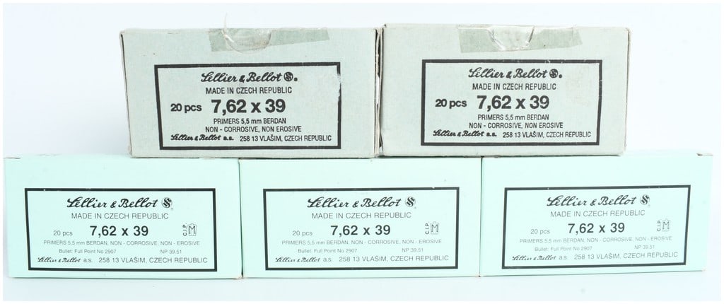 A Lot of 100 Rounds of Sellier & Bellot 7.62x39mm Ammunition (1 of 4)