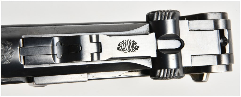 DWM Model 1906 American Eagle Toggle Lock Semi-Automatic Pistol 7.65mm Luger with 4.75 Inch Barrel - 12