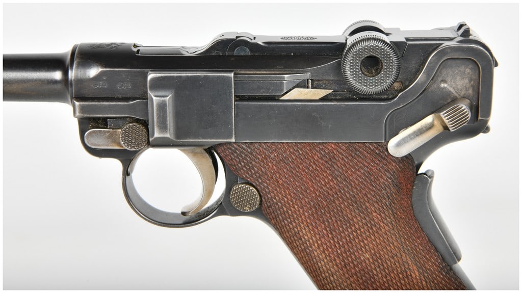 DWM Model 1906 American Eagle Toggle Lock Semi-Automatic Pistol 7.65mm Luger with 4.75 Inch Barrel - 4