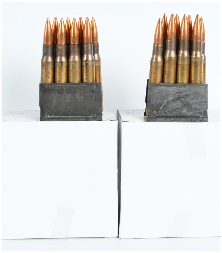 Hellenic Cartridge Company M2 Ball Ammunition .30-06 Springfield Lot of 80 Rounds on En Bloc Clips (1 of 3)