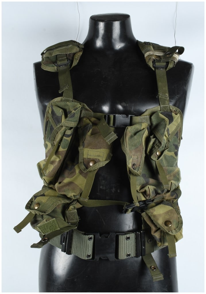U.S. Military M81 Woodland Enhanced Tactical Load-Bearing Vest with Equipment Belt (1 of 8)