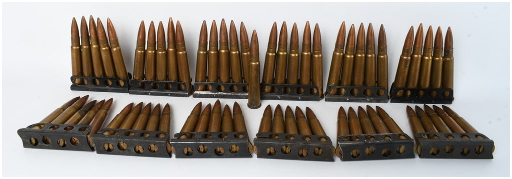 A Lot of 61 Rounds of .303 British Ammunition with Twelve Charger Clips (1 of 5)