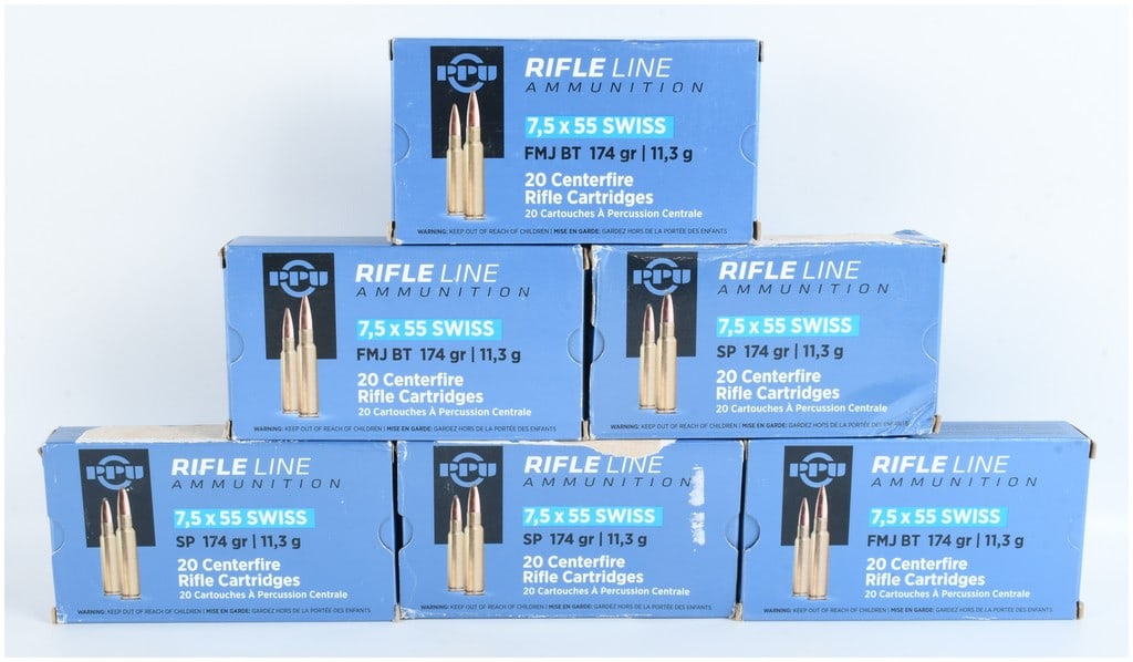 PPU Rifle Line Ammunition 7.5x55 Swiss 120 Rounds (1 of 3)