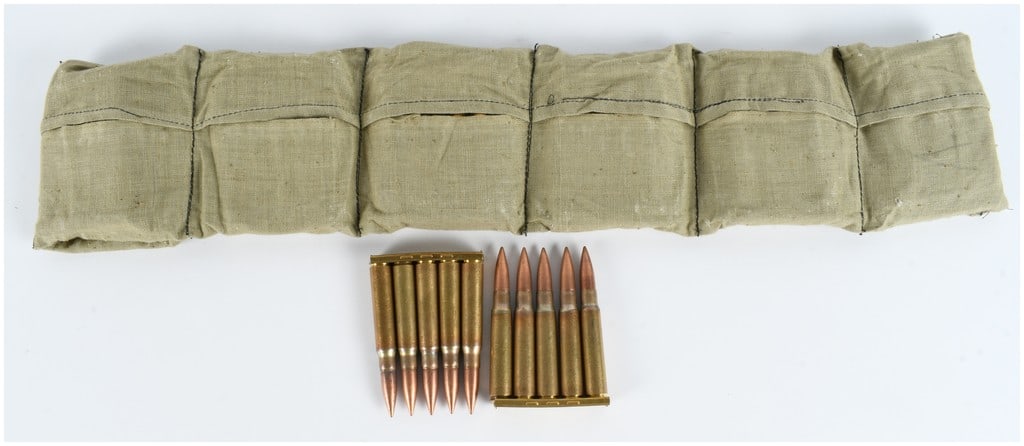 A Lot of 70 Rounds of 8mm Mauser Ammunition on Stripper Clips (1 of 2)