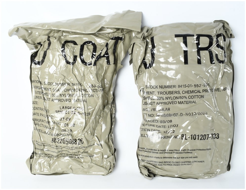 A Pair of US Military JSLIST Chemical Protective Overgarments, Coat and Trousers (1 of 3)
