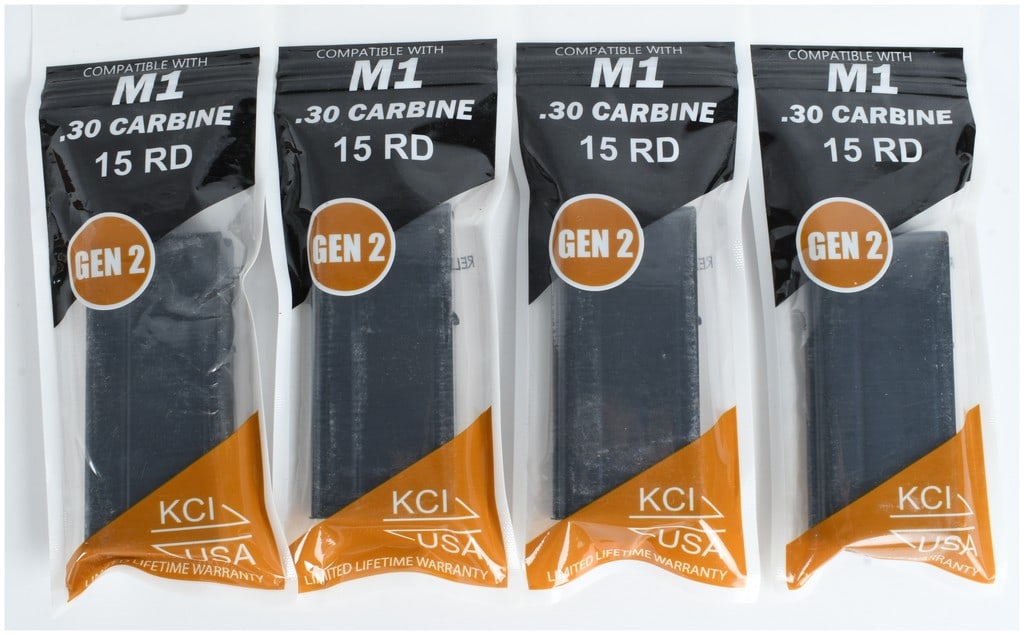 A Lot of 4 KCI USA M1 Carbine 15-Round Magazines .30 Carbine (1 of 3)