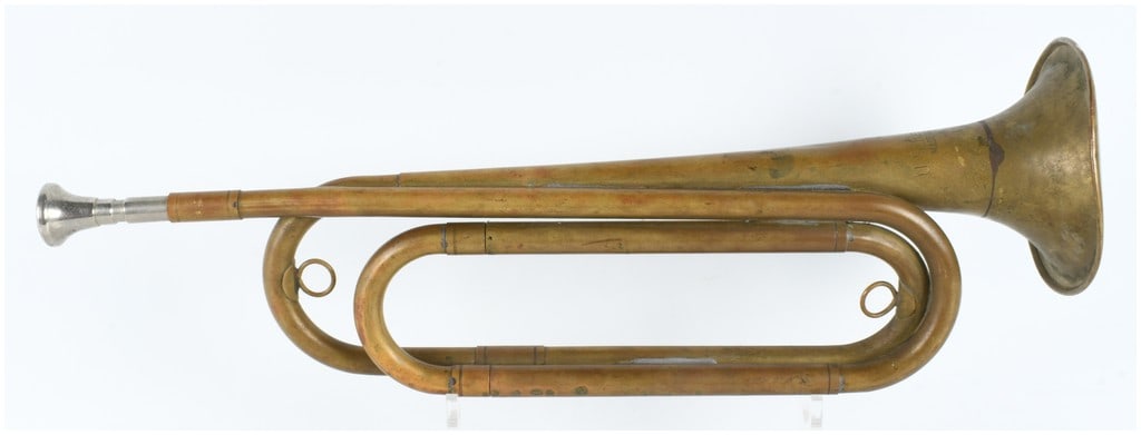Vintage U.S. Regulation Brass Military Field Bugle (1 of 10)
