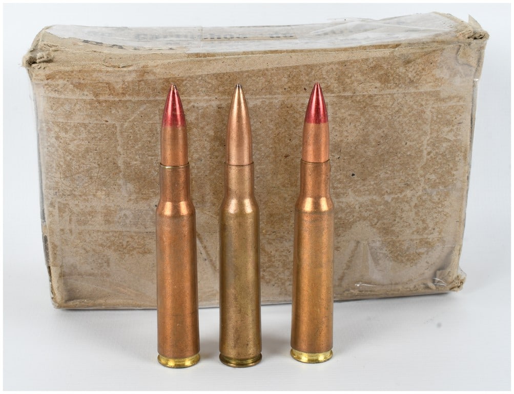 A Lot of 50 Pirotecnia Militar 7mm Mauser Tracer Ammunition 1943 (1 of 4)