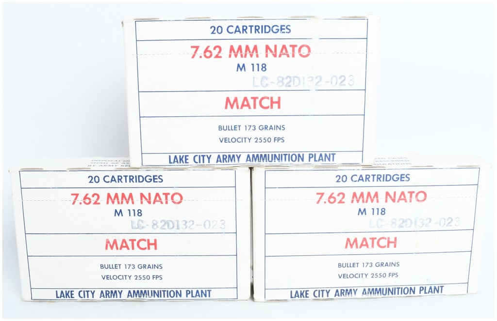 Lake City M118 Match Ammunition 7.62 MM NATO 60 Rounds (1 of 3)