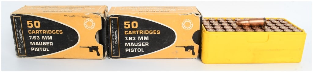 A Lot of 151 Rounds of 7.63mm Mauser Pistol Ammunition (1 of 5)