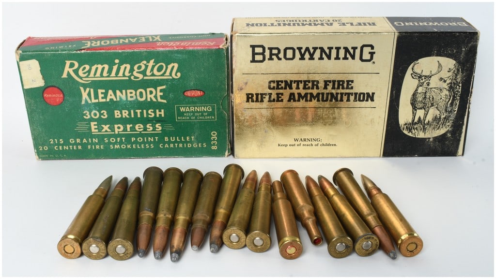 A Lot of 16 Rounds of .303 British Ammunition and 40 Count of Empty Brass Casings for Reloading (1 of 4)