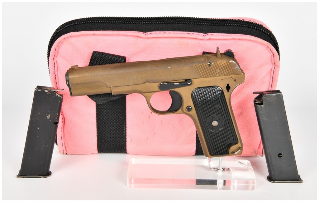 Norinco Model 213 Semi-Automatic Pistol 9x19mm: This lot features a Norinco Model 213 semi-automatic pistol chambered in 9x19mm. Based on the Tokarev TT-33 pattern, this single-action handgun is designed for reliability and features a short-recoil 