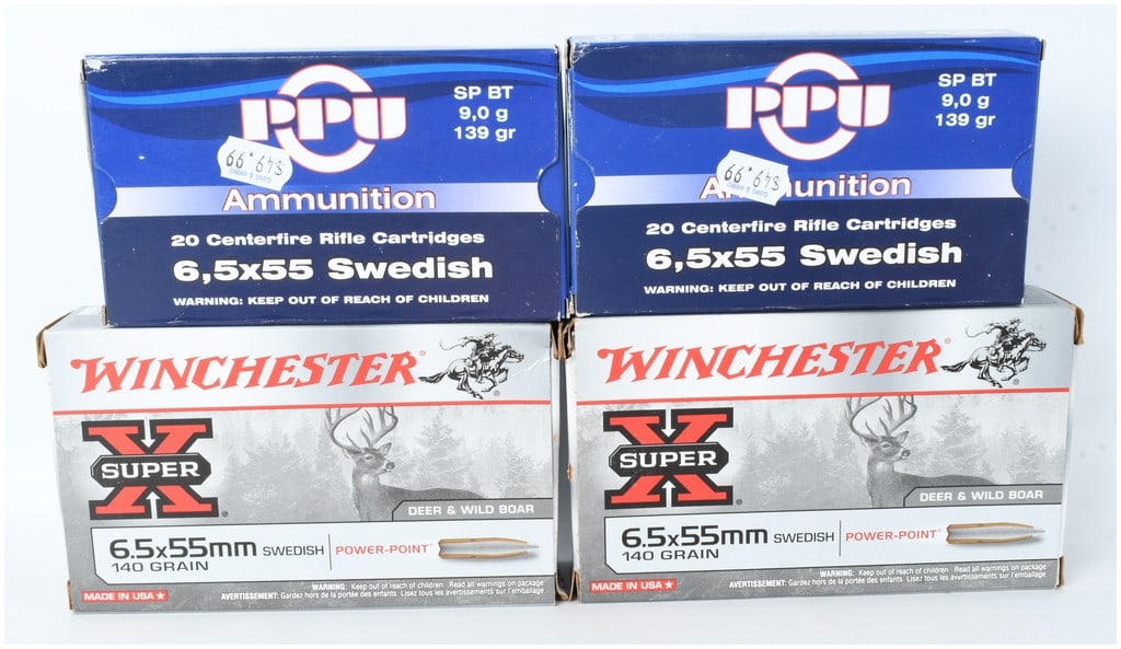 A Lot of 80 Rounds of PPU and Winchester 6.5x55mm Swedish Ammunition (1 of 3)