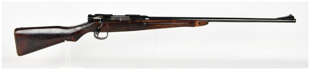 Nagoya Arsenal Arisaka Type 99 Bolt Action Rifle .300: This is a sporterized Japanese Arisaka Type 99 bolt-action rifle, with barrel markings and user provided data indicating it is chambered in .300 caliber. The rifle features a modified barrel fitted wi