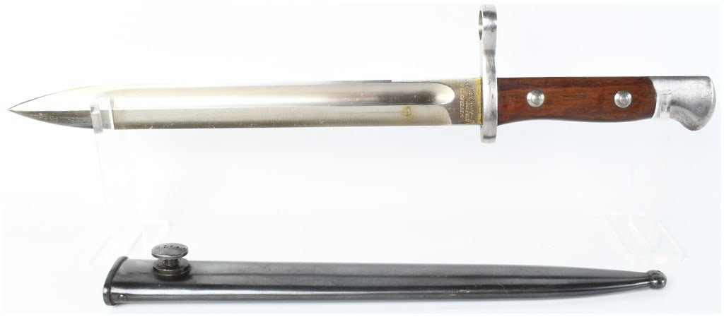 Brazilian Model 1908 Mauser Bayonet and Scabbard, Weyersberg Kirschbaum and Co. (1 of 8)