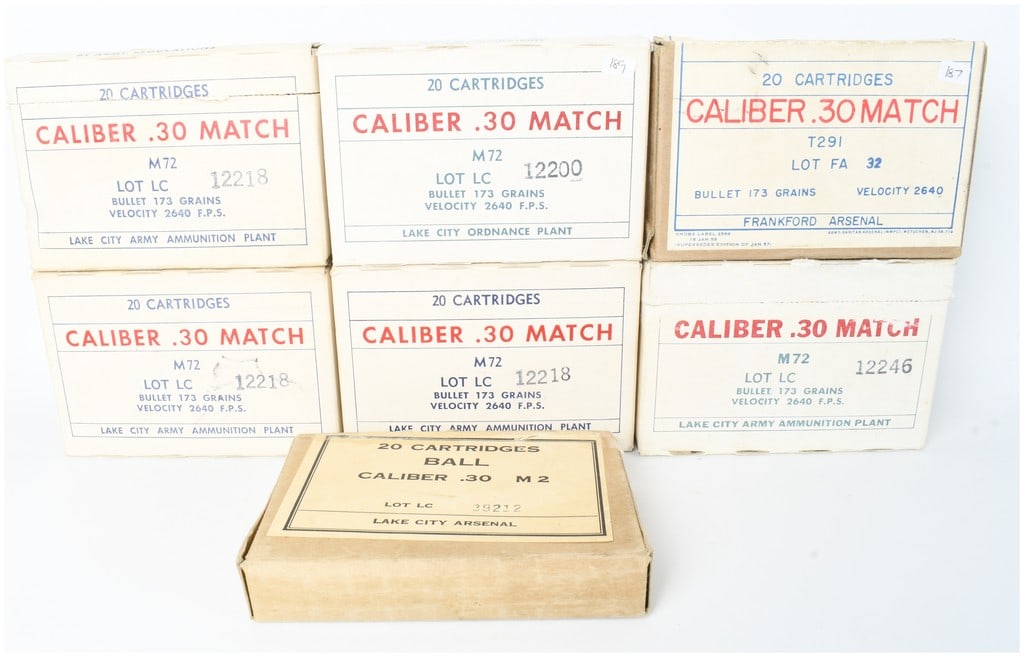 Lake City and Frankford Arsenal M72 Match and M2 Ball Ammunition .30 Caliber (1 of 6)