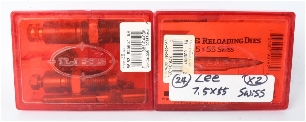 A Collection of Two Lee Precision Reloading Die Sets for 7.5x55mm Swiss Caliber (1 of 3)